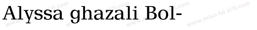 Alyssa ghazali Bol字体转换
